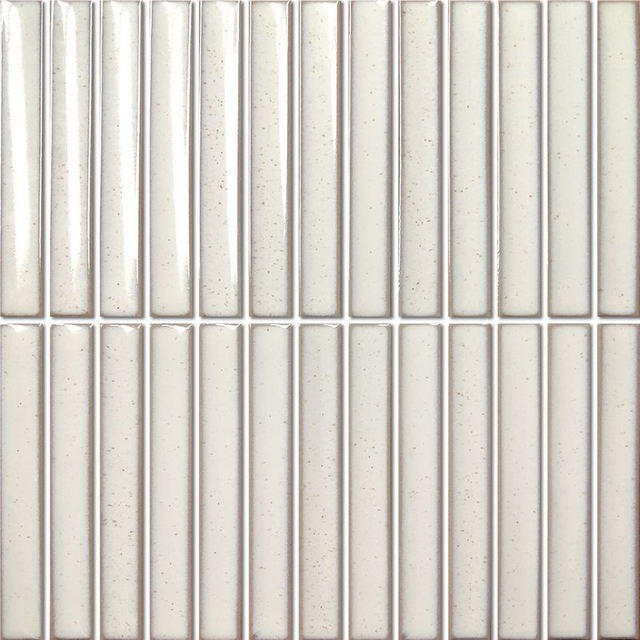 Azulejos de mosaico de pared de cerámica blanca BHTH01042