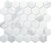 Cararra White Ceramic Mosaic Mosaic 