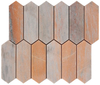 Protección contra salpicaduras de mosaico de mármol - Sunset Glow Red