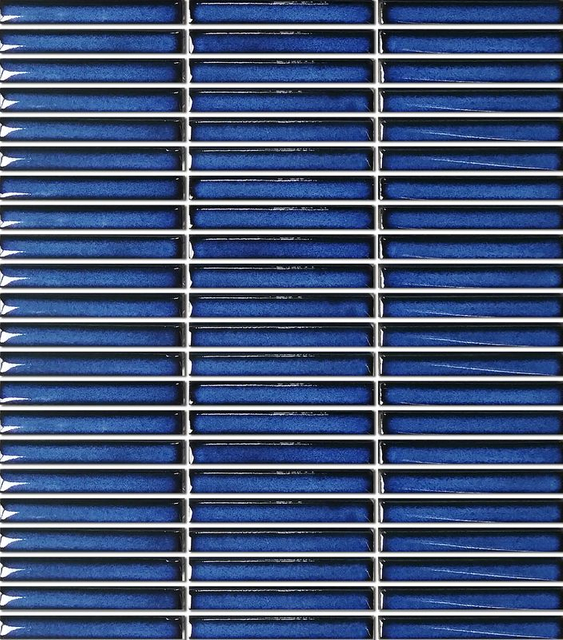 Azulejo de mosaico de cerámica Blue Finger-BHVL08258
