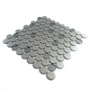Mosaico de vidrio de plata redondo -DGS23 Barhoo