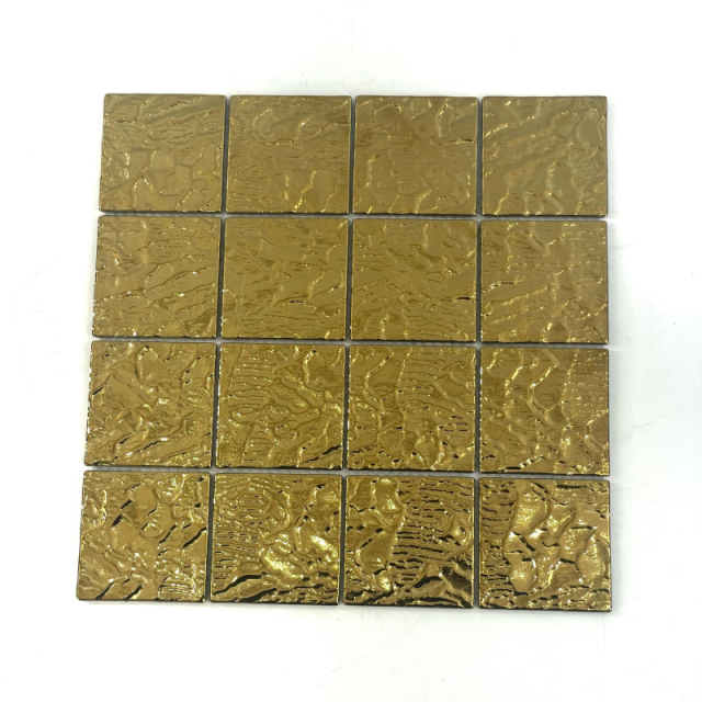 Mosaico de vidrio cuadrado electrochado -dgg16 luxe 