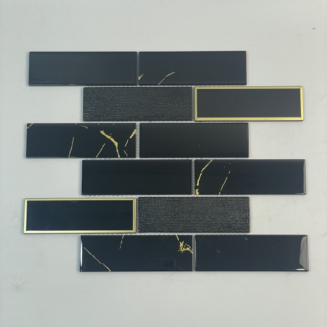 Baldosas de vidrio de oro pulido 