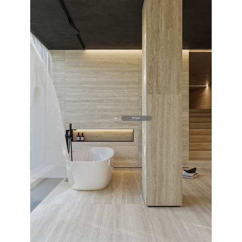 Baldosa de travertino para sala de estar-P6247