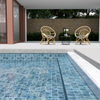 Mosaico de cerámica con textura para piscinas 97x97 mm-azul lapis