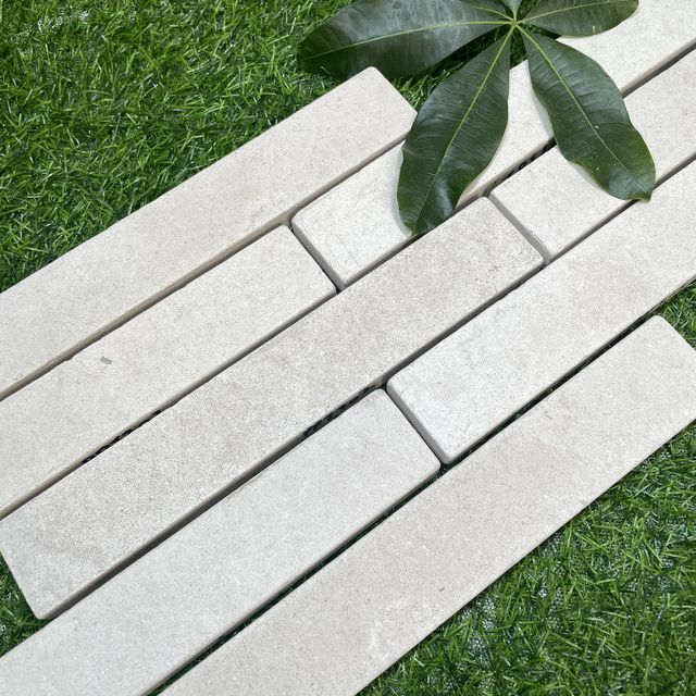 Mosaico de piedra crema moca -PPT302