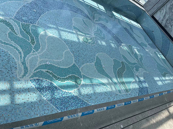 Proyecto de mosaico de piscina de hotel