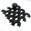Elegantes baldosas de mosaico de vidrieras negras para paredes-SYM12