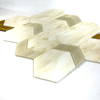 Mosaico de vidrio amarillo para la decoración de la pared interior-zss20