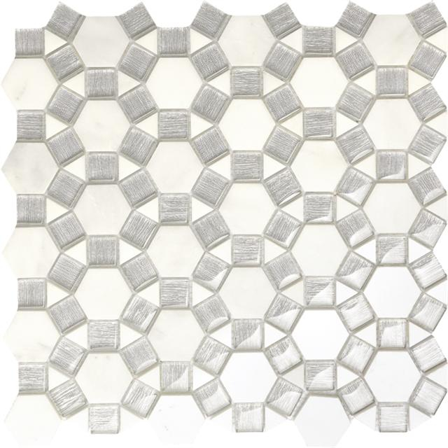 Azulejo mosaico de piedra mixta de vidrio París｜Musivo｜Paris