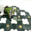 Mosaico de mármol verde
