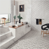 Mosaico de Porcelana Blanca Cararra