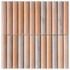 Protección contra salpicaduras de mosaico de mármol - Sunset Glow Red