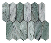 Azulejo de mosaico de piedra natural, color verde jade