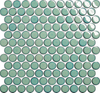 Placa para salpicaduras de mosaico de cerámica forma redonda verde brillante 