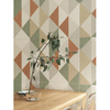 Azulejo decorativo con patrón triangular de 600x600 mm-C62H7