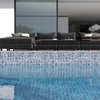 Mosaico de piscina de cerámica premium 150x150 mm-azul Nova