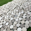 Mosaico de guijarros de travertino beige -TRV42F