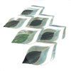 Mosaico de vidrio de color verde para acento Wall-KQS71