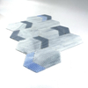 Vibrante mosaico de vidrieras azules para paredes interiores-zs22