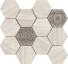 Azulejos de mosaico de piedra natural ｜Musivo｜Hexagon