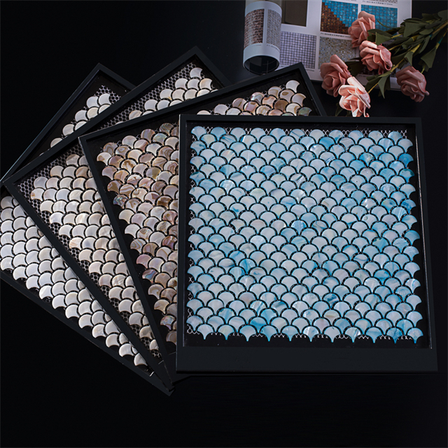 Azulejo de mosaico de escamas de pescado-SM05