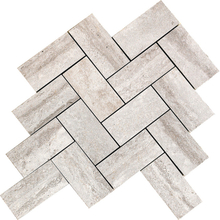 Mosaico de porcelana blanca