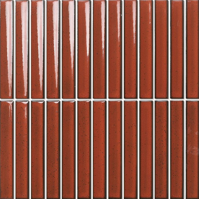 Azulejos de mosaico de pared de cerámica rojo BHTH04066