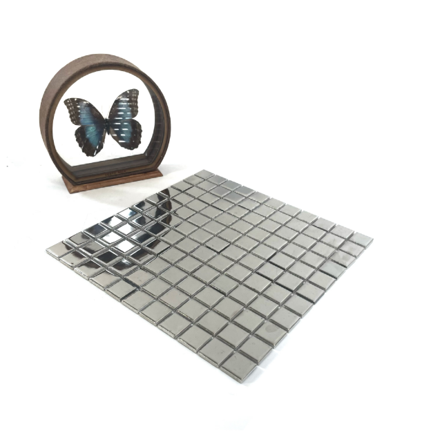 Mosaico de cerámica de plata de pared -dps21 lindo