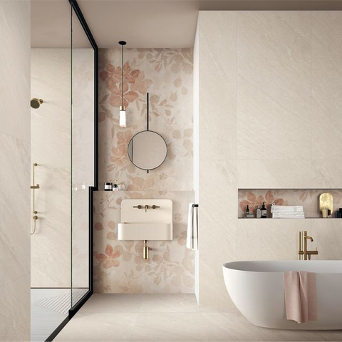 Azulejo con apariencia de piedra para sala de estar-NST66042G