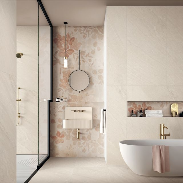 Azulejo con apariencia de piedra para sala de estar-NST66042G