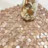 Mosaico de aluminio sólido de oro de rosa industrial