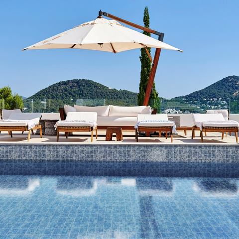 Mosaico de piscina de cerámica premium 150x150 mm-azul Nova