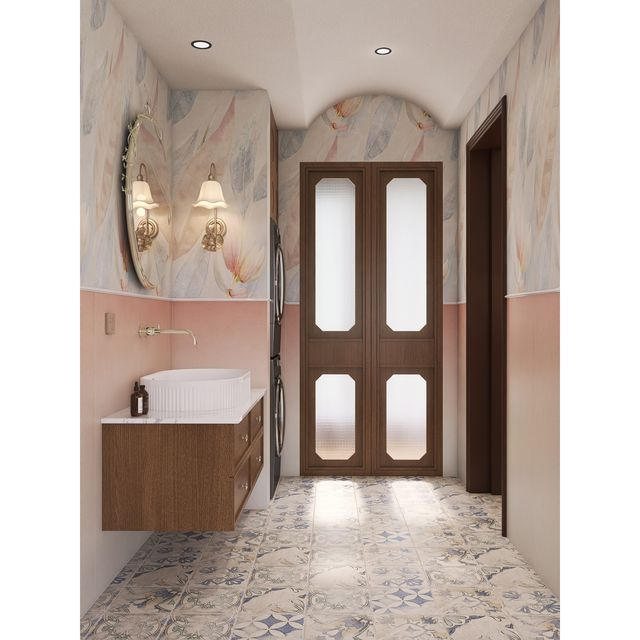 Azulejos con motivos florales modernos-ZX99