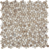 Mosaico de guijarros de travertino beige -TRV42F
