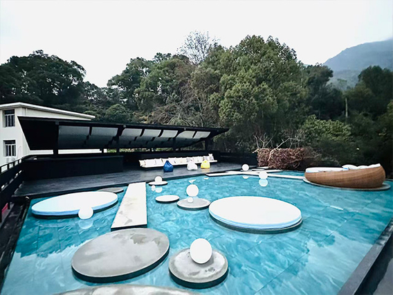Proyecto de piscina de casa de té