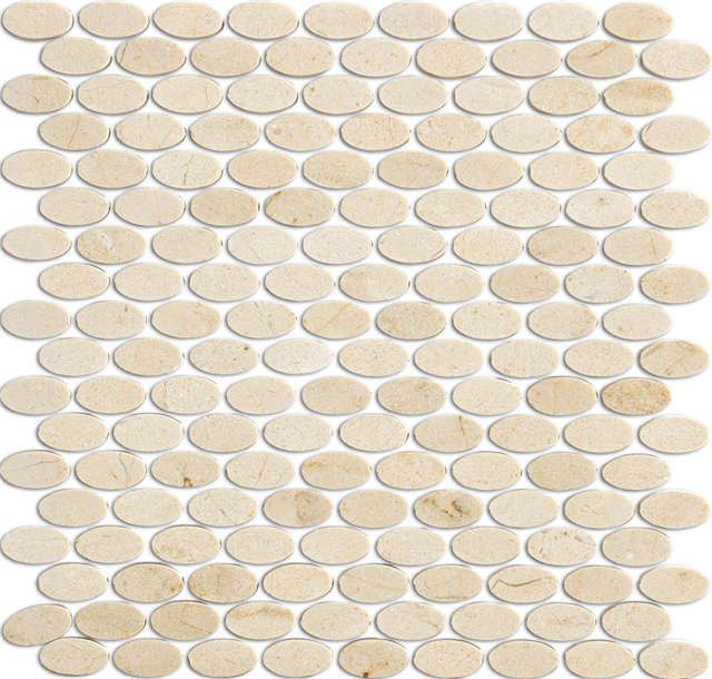 Azulejos de mosaico de piedra natural｜Musivo｜Oval