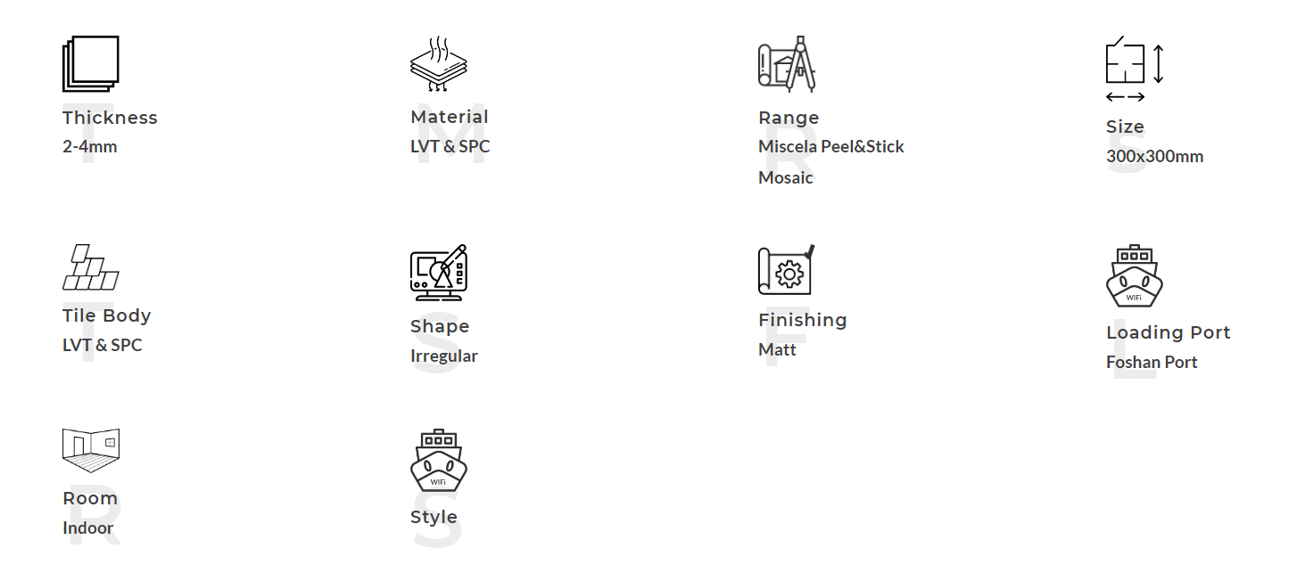 Mosaico auto adhesivo-f02b
