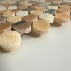 Mosaicos de mármol rosa