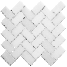 Mosaico de piedra natural de Carrara-Bianco