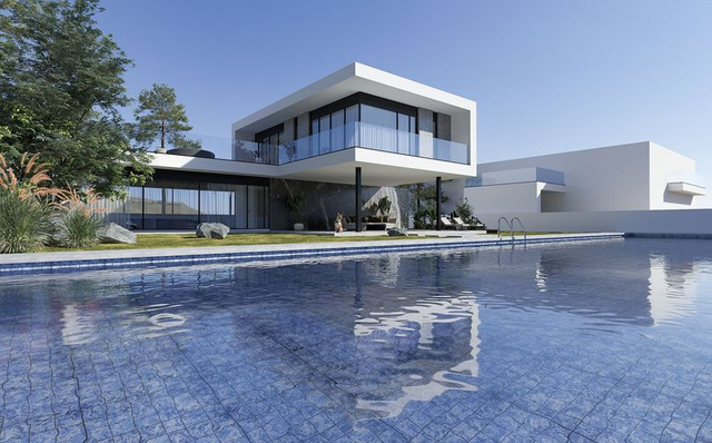 Mosaico de piscina - Nova azul
