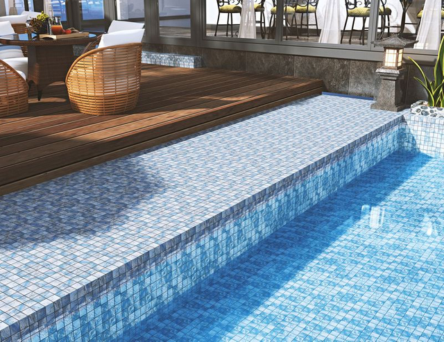 Azulejos de mosaico para piscina - Gruta Azul