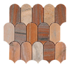 Protección contra salpicaduras de mosaico de mármol - Sunset Glow Red