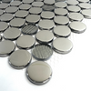 Mosaico de vidrio de plata redondo -DGS23 Barhoo