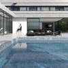 Mosaico de piscina de cerámica premium 150x150 mm-azul Nova