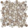 Mosaico de guijarros de travertino beige -TRV42F