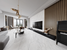 Mosaico de mármol súper blanco pulido-V80B101