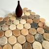 Mosaicos de mármol rosa