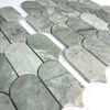 Azulejos de mosaico verde de piedra natural