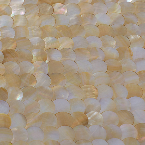 Mosaico de concha de labios amarillos-SM07